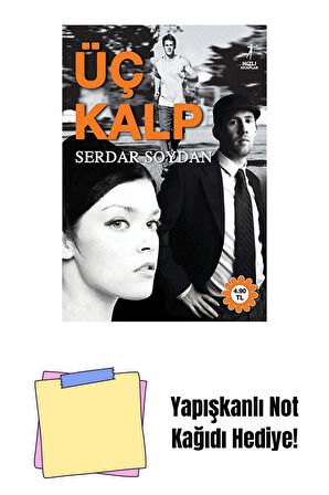 Üç Kalp + Yapışkanlı Not Kağıdı