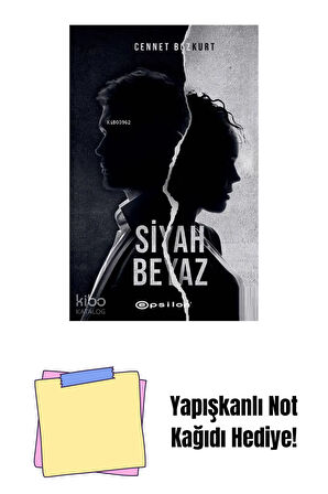 Siyah Beyaz + Yapışkanlı Not Kağıdı