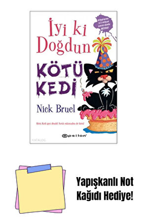 Kötü Kedi 2 - İyi Ki Doğdun + Yapışkanlı Not Kağıdı