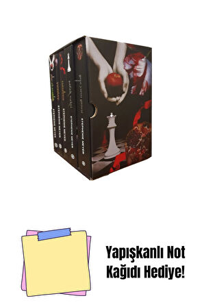 Alacakaranlık Serisi (Karton Kapak) Set 5.Kit. Set + Yapışkanlı Not Kağıdı