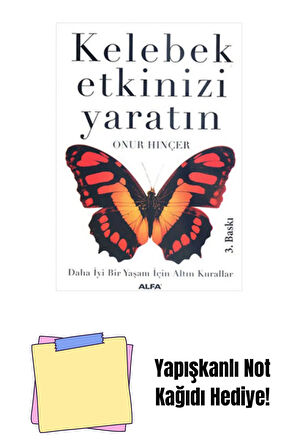 Kelebek Etkinizi Yaratın + Yapışkanlı Not Kağıdı