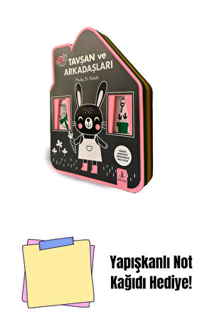 Tavşan ve Arkadaşları (Keçe Kitap) + Yapışkanlı Not Kağıdı