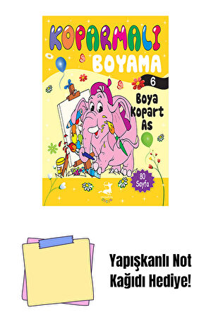 Koparmalı Boyama 6 + Yapışkanlı Not Kağıdı