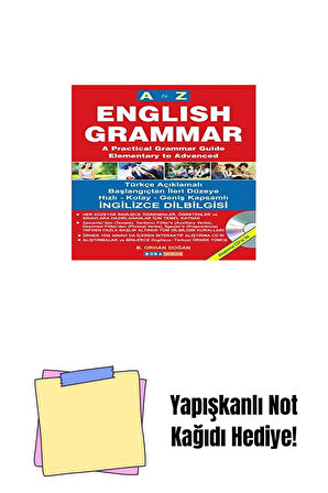 A'dan Z'ye İngilizce Dilbilgisi (2 Renkli Baskı): Alıştırma CD'si İle + Yapışkanlı Not Kağıdı