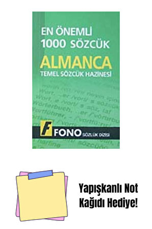 En Önemli 1000 Sözcük - Almanca Temel Sözcük Hazinesi + Yapışkanlı Not Kağıdı