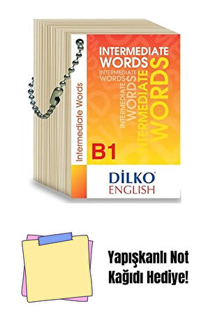 Intermediate Words (Kelime Kartı B1) + Yapışkanlı Not Kağıdı