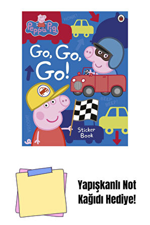 Peppa Pig: Go, Go, Go! : Vehicles Sticker Book + Yapışkanlı Not Kağıdı