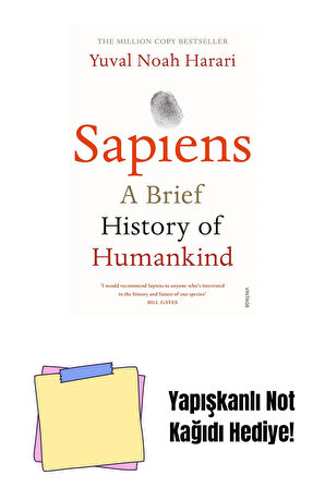 Sapiens: A Brief History of Humankind: THE MULTI-MILLION COPY BESTSELLER + Yapışkanlı Not Kağıdı