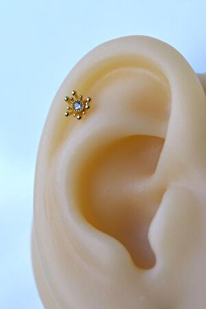 Zirkon Kıkırdak Küpesi Helix Piercing