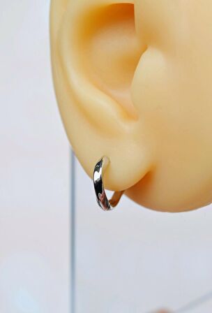 Gümüş Renkli Halka Piercing Tragus Helix Kıkırdak Küpesi