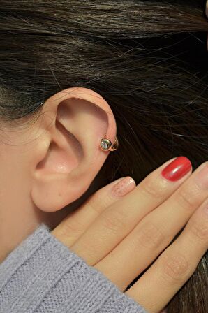 Tektaş Halka Tragus Piercing Helix Kıkırdak Küpesi
