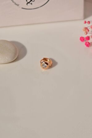 Tektaş Halka Tragus Piercing Helix Kıkırdak Küpesi