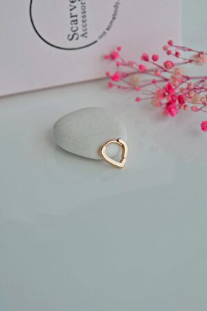 Kalp Model Halka Piercing Tragus Helix Kıkırdak Küpesi