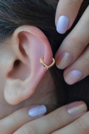 Kalp Model Halka Piercing Tragus Helix Kıkırdak Küpesi