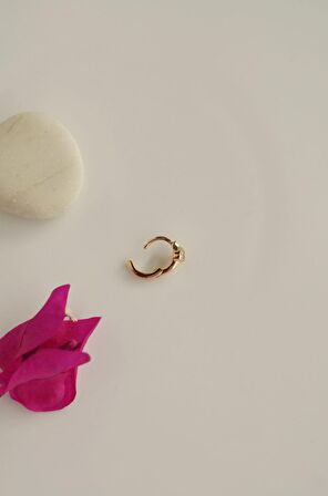 Renkli Kalp Halka Piercing Tragus Helix Kıkırdak Küpesi