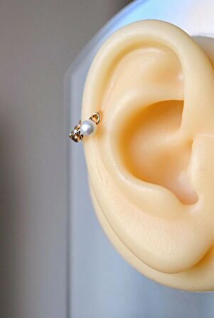 İnci Halka Tragus Piercing Helix Kıkırdak Küpesi