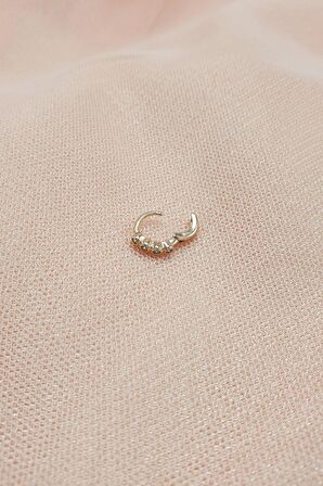 Zirkon Taşlı Halka Tragus Piercing