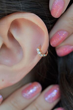 Üçtaş Halka Tragus Helix Kıkırdak Piercing