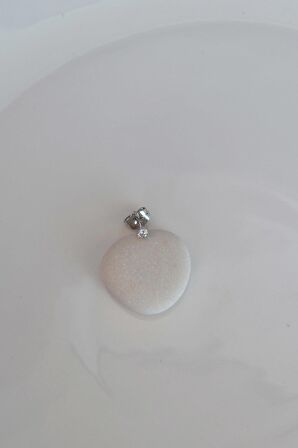 Gümüş Renkli Tektaş Piercing Helix Kıkırdak Küpesi