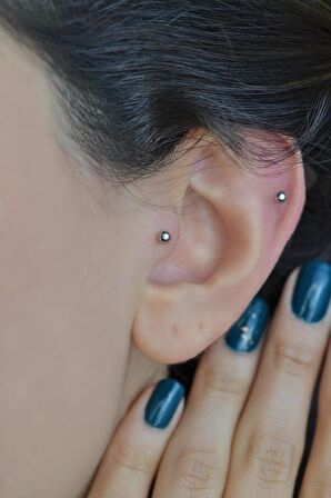 Gümüş Renk Çelik Top Piercing 8 mm