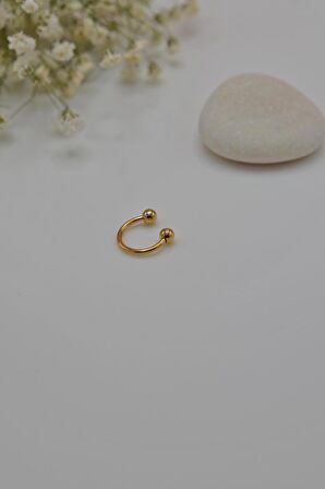 8 mm Gold Çelik Top Uçlu Piercing Septum Kıkırdak