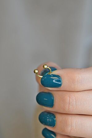 8 mm Gold Çelik Top Uçlu Piercing Septum Kıkırdak