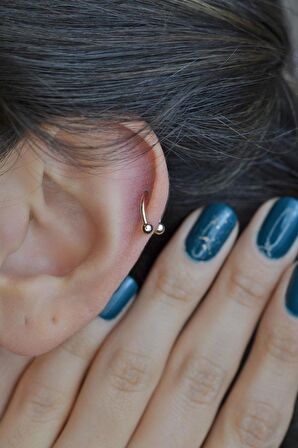 8 mm Rose Çelik Top Uçlu Piercing Septum Kıkırdak