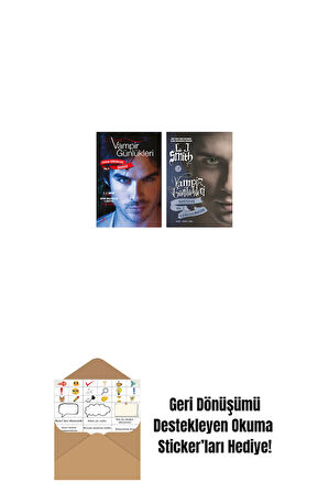 Vampir Günlükleri - Stefan Günlükleri Vol. 6 İradesiz + Vampir Günlükleri - Kurtuluş Vol. 2 Konuşulmayan + Okuma Sticker'ları