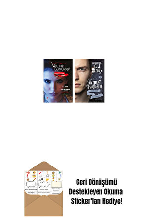 Vampir Günlükleri - Stefan Günlükleri Vol. 5 Sığınak + Vampir Günlükleri - Kurtuluş Vol. 3 Maskesiz + Okuma Sticker'ları