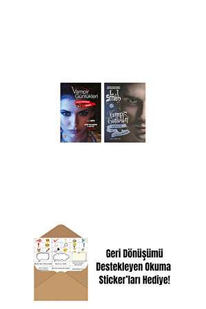 Vampir Günlükleri - Stefan Günlükleri Vol. 5 Sığınak + Vampir Günlükleri - Kurtuluş Vol. 2 Konuşulmayan + Okuma Sticker'ları