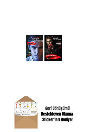 Vampir Günlükleri - Stefan Günlükleri Vol. 4 Karındeşen + Vampir Günlükleri - Stefan Günlükleri Vol. 3 Açlık + Okuma Sticker'ları