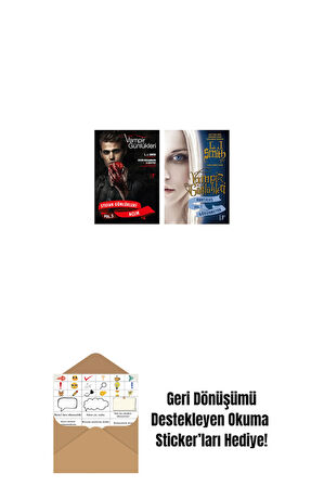 Vampir Günlükleri - Stefan Günlükleri Vol. 3 Açlık + Vampir Günlükleri - Kurtuluş Vol. 1 Görünmeyen + Okuma Sticker'ları