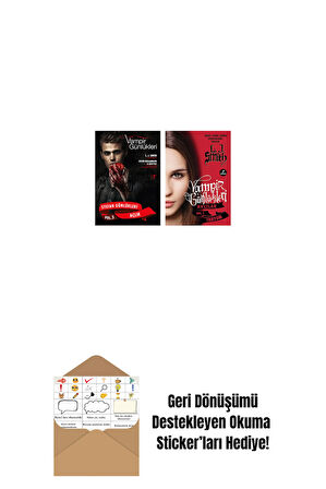 Vampir Günlükleri - Stefan Günlükleri Vol. 3 Açlık + Vampir Günlükleri - Avcılar Vol.1 Fantom + Okuma Sticker'ları