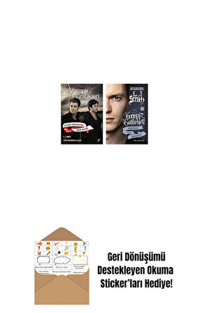 Vampir Günlükleri - Stefan Günlükleri Vol. 2 Kan Açlığı + Vampir Günlükleri - Kurtuluş Vol. 3 Maskesiz + Okuma Sticker'ları