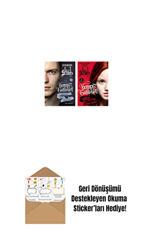 Vampir Günlükleri - Kurtuluş Vol. 3 Maskesiz + Vampir Günlükleri - Vol. 3 Kaderin Yükselişi + Okuma Sticker'ları