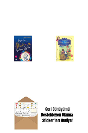 Büyük Önder Atatürk’ten Çocuklara Öyküler + Annemle Masal Okuyorum (Ciltli) + Okuma Sticker'ları