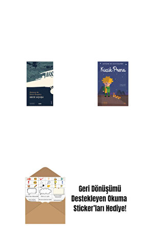 Gece Uçuşu + Küçük Prens (Ciltli) - Büyük Boy + Okuma Sticker'ları