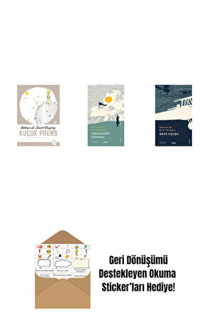 Küçük Prens + İnsanların  Dünyası + Gece Uçuşu + Okuma Sticker'ları