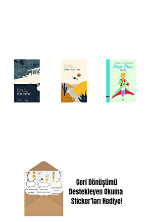 Gece Uçuşu + Güney Postası + Küçük Prens + Okuma Sticker'ları