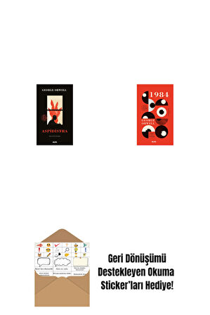 Aspidistra (Ciltli) + 1984 (Ciltli) + Okuma Sticker'ları