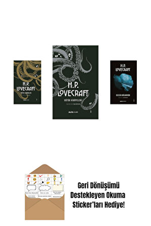 H.P. Lovecraft - Bütün Romanları (Ciltli) + H.P. Lovecraft - Bütün Hikayeleri (Ciltli) + Delilik Dağlarında + Okuma Sticker'ları
