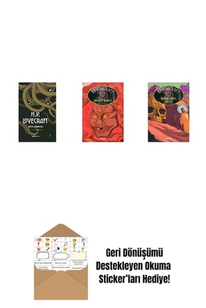H.P. Lovecraft - Bütün Romanları (Ciltli) + Dunwich Dehşeti + Herbert West: Diriltici + Okuma Sticker'ları
