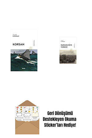 Korsan + Karanlığın Yüreği + Okuma Sticker'ları
