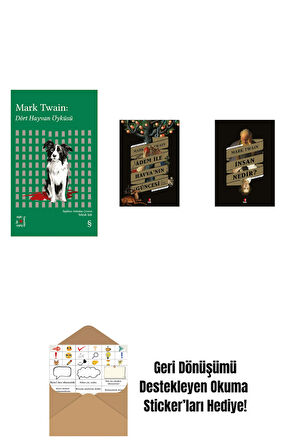 Everest Açıkhava 41 - Dört Hayvan Öyküsü + Adem ile Havva’nın Güncesi + İnsan Nedir? + Okuma Sticker'ları