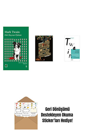 Everest Açıkhava 41 - Dört Hayvan Öyküsü + Adem ile Havva’nın Güncesi + Çifte Kavrulmuş Bir Dedektiflik Öyküsü + Okuma Sticker'ları