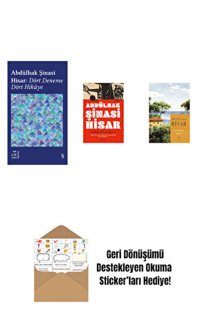 Everest Açıkhava 42 - Dört Deneme Dört Hikâye + Edebiyat Yazıları - 1 + Geçmiş Zaman Köşkleri (Kitap Boy) + Okuma Sticker'ları