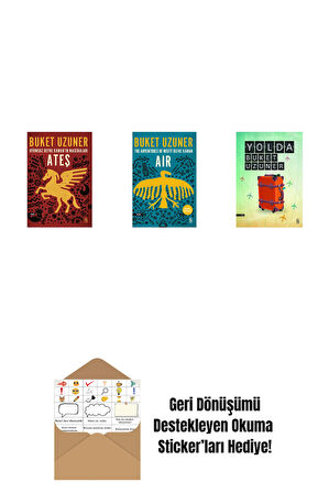 Uyumsuz Defne Kaman'ın Maceraları - Ateş + Air - The Adventures Of Misfit Defne Kaman + Yolda + Okuma Sticker'ları