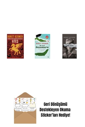 Uyumsuz Defne Kaman'ın Maceraları - Ateş + İki Yeşil Su Susamuru (Midi Boy) + Gelibolu (Ciltli) + Okuma Sticker'ları