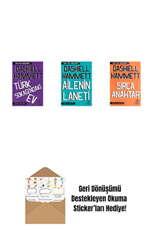 İnce Adam + Ailenin Laneti (Cep Boy) + Sırça Anahtar (Cep Boy) + Okuma Sticker'ları