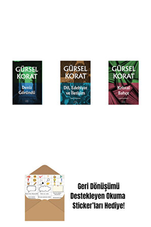 Deniz Göründü + Dil, Edebiyat ve İletişim + Kristal Bahçe + Okuma Sticker'ları